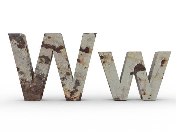 istock Concrete letter W isolated on white background 1002937438