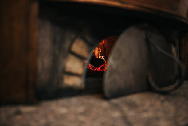 Close-up image of wood-fired oven.