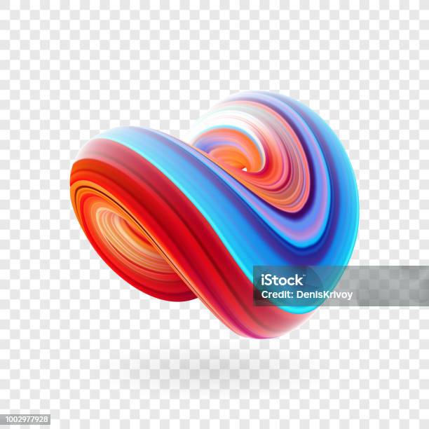 Vector Illustration 3d Colorful Abstract Twisted Fluide Shape Trendy Liquid Design Stock Illustration - Download Image Now