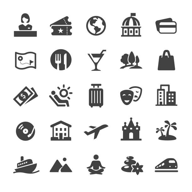 Travel And Leisure Icons Smart Series Stock Illustration