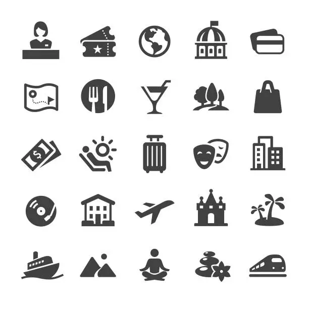 Vector illustration of Travel and Leisure Icons - Smart Series