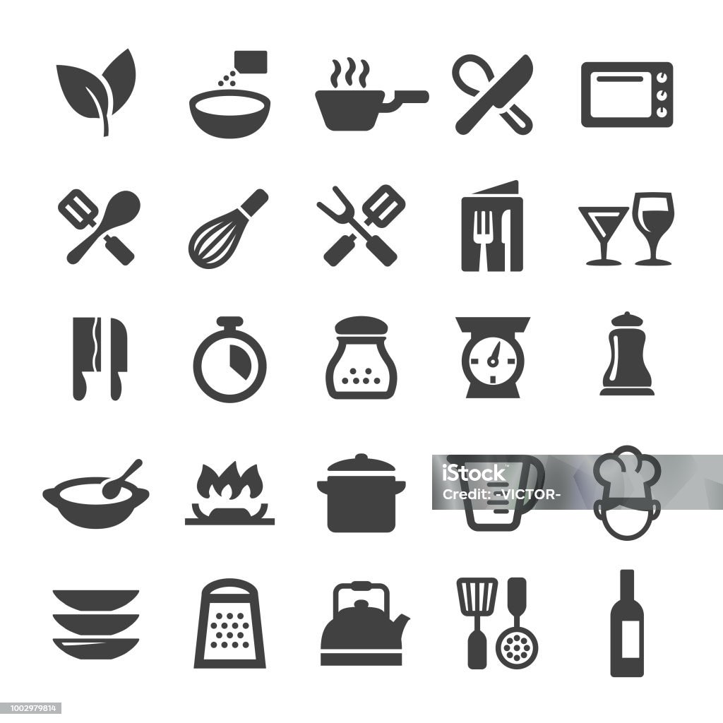 Cooking Icons - Smart Series Cooking, kitchen utensil, restaurant, domestic kitchen, Cooking stock vector