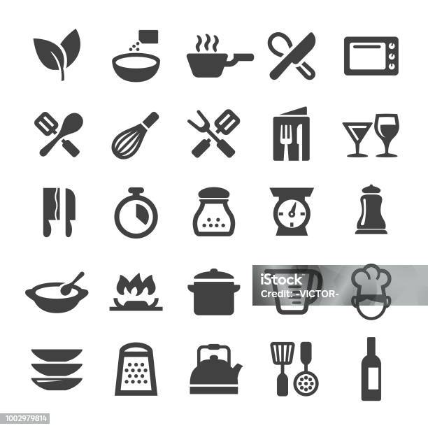 Cooking Icons Smart Series Stock Illustration - Download Image Now - Cooking, Food, Cooking Pan