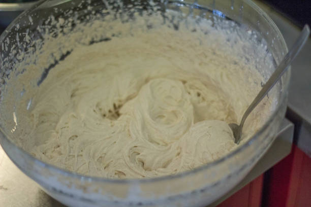 istock Whip cream in glass bowl 1002985526