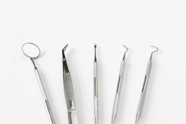Orthodontics dental instruments. stock photo