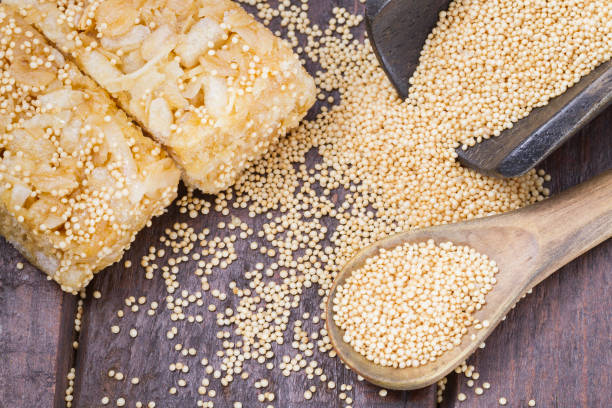 istock grains and amaranth energetic bar on the table - Amaranthus 1002993704