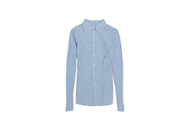 istock Blue shirt on a white background. Isolate. Fashionable concept 1003019376