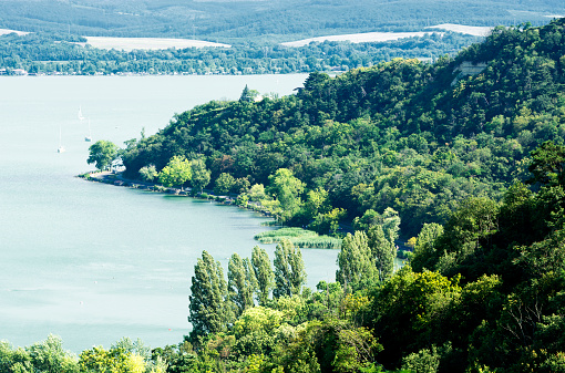 Landscape of Tihany peninsula at Lake Balaton, Hungary