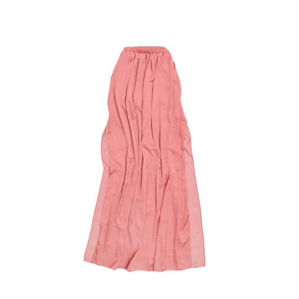istock Pink long skirt on a white background. Isolate. Fashionable concept 1003022524