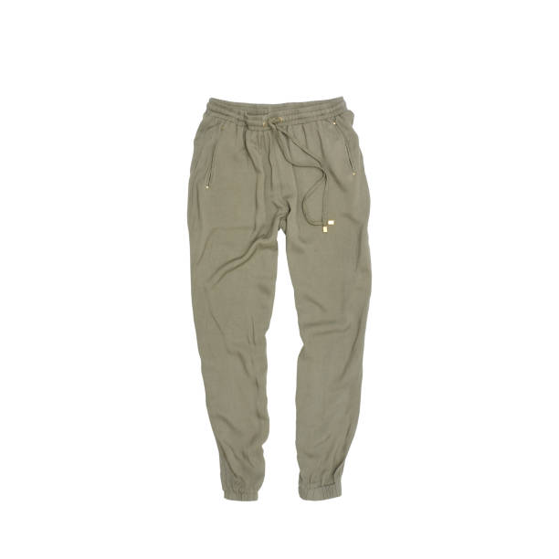 istock Khaki pants on a white background. Isolate. Fashionable concept 1003022532