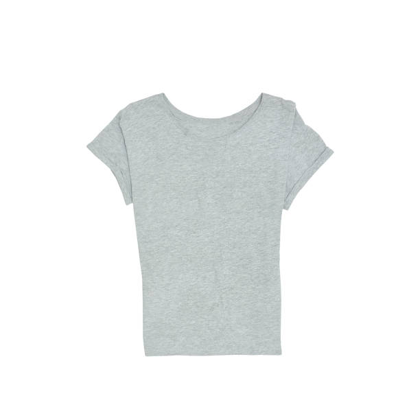 istock Gray T-shirt on a white background. Isolate. Fashionable concept 1003022672