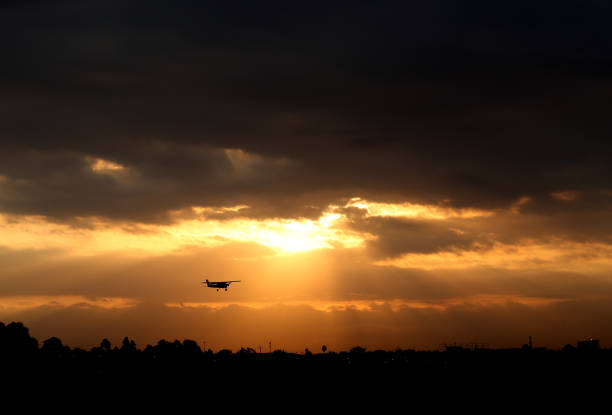 istock A silhouette of a small airplane 1003022706