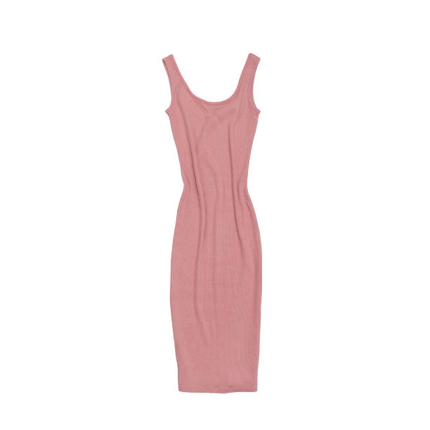 istock Pink summer dress on a white background. Isolate. Fashionable concept 1003024586