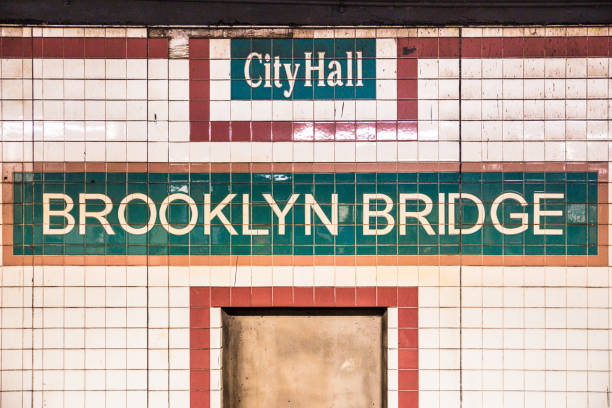 nyc 地下鉄の壁 - suspension railway ストックフォトと画像