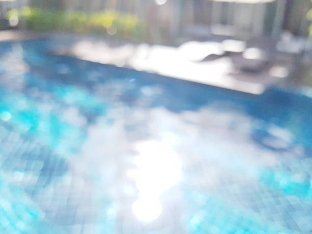 istock Swiming pool in sunny day blur background 1003068284