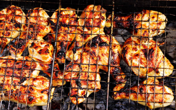 istock Fried skewers on the grill. 1003086568