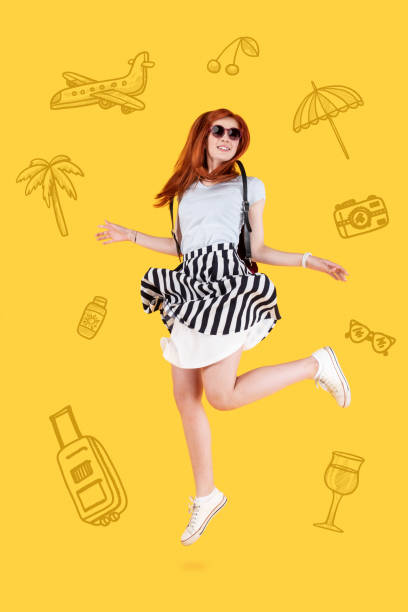 istock Happy student waiting for her summer holidays and jumping 1003089384