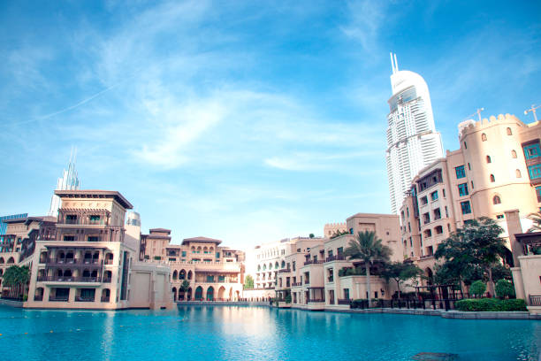 istock beautiful buildings in Dubai 1003112090