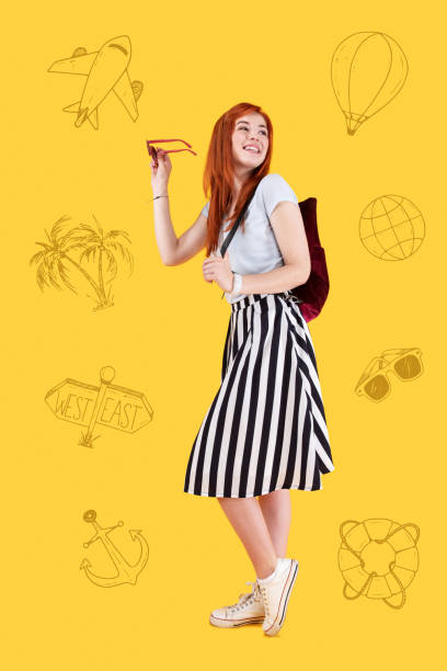 istock Emotional traveler feeling happy while walking alone 1003119266