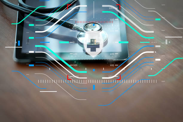 istock Studio macro of a stethoscope and digital tablet with shallow DOF evenly matched abstract on wood table background copy space 1003119412