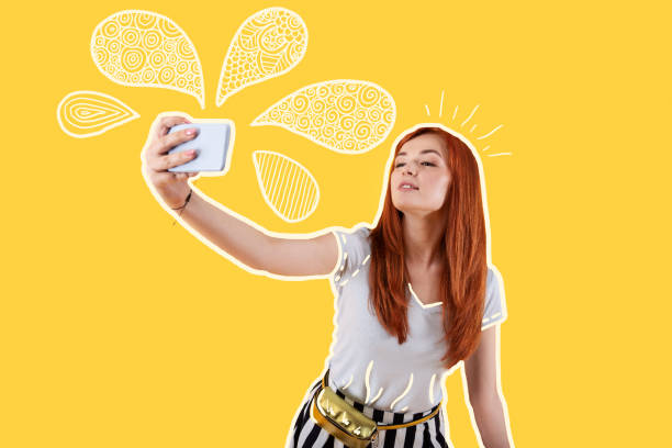 istock Beautiful young person leaning to the camera while taking a selfie 1003122776