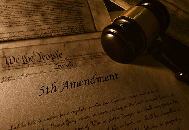 Fifth Amendment to the Constitution stock photo