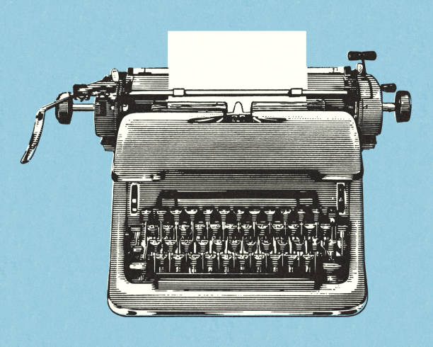タイプライター - typewriter writing journalist typing点のイラスト素材／クリップアート素材／マンガ素材／アイコン素材