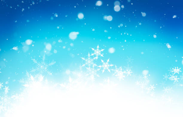 istock Illustration of a blue and white Christmas snowflake pattern, textured abstract background. 1003134516