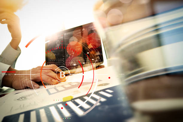 istock Businessman working with new modern computer and Ethereum cryptocurry virtual diagram as concept. 1003146190