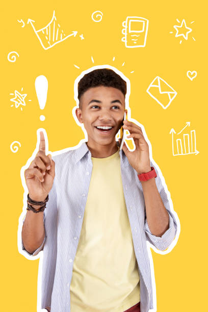 istock Happy student talking on the phone and getting a brilliant idea 1003149770