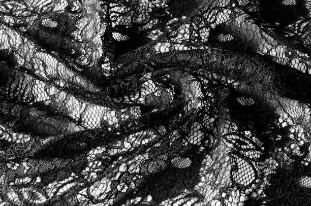 istock Texture, background, pattern. Fabric of black lace. Background of fabric from lace stylized roses. Abstract lace pattern with flowers. Wallpaper, underwear and jewelry. Your invitations 1003153648