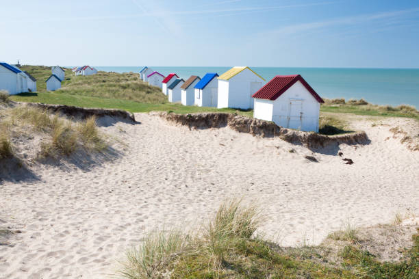 istock Beach cabins, Normandy, France 1003163714