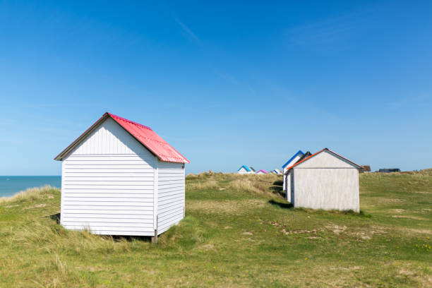 istock Beach cabins, Normandy, France 1003166284