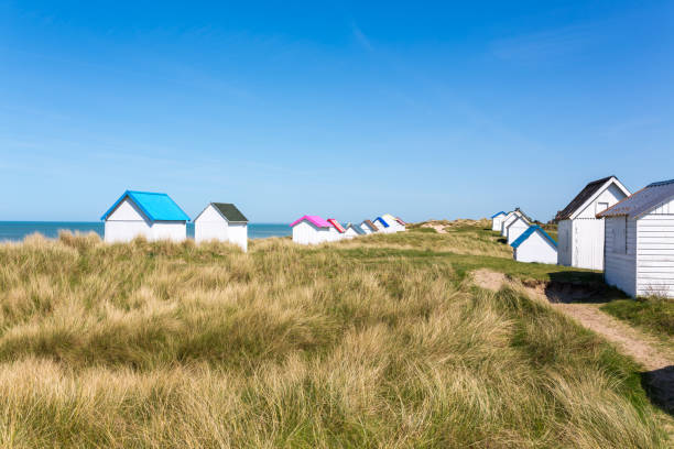 istock Beach cabins, Normandy, France 1003166436