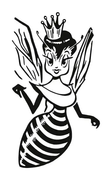 Vector illustration of Queen Bee