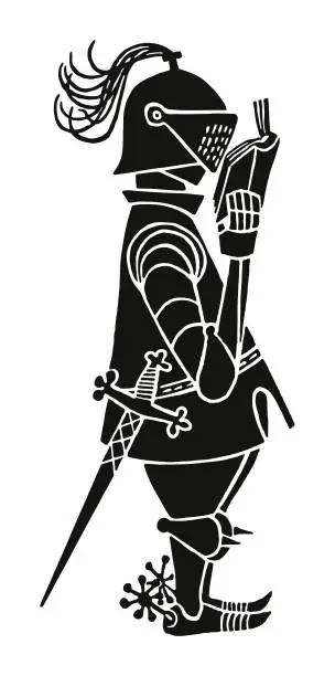 Vector illustration of Knight in Armor