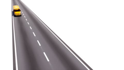 School Bus On Empty Highway Road Loopable 3d Animation Stock Video -  Download Video Clip Now - iStock
