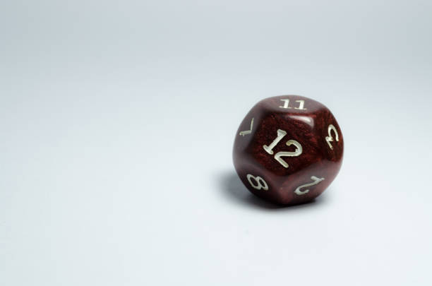 Red cube with extruded number threes on white background. Horizontal composition.