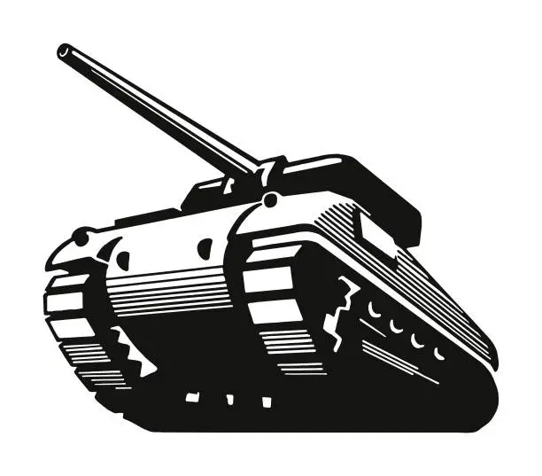 Vector illustration of Military Tank