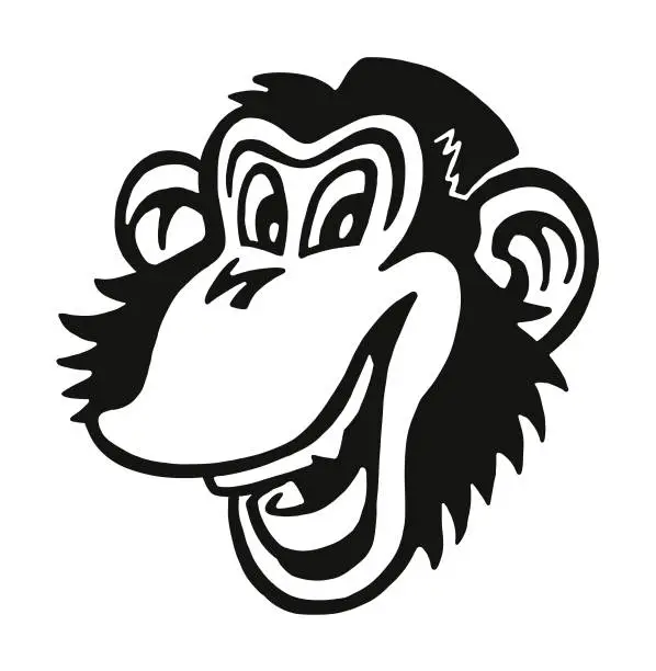 Vector illustration of Smiling Monkey