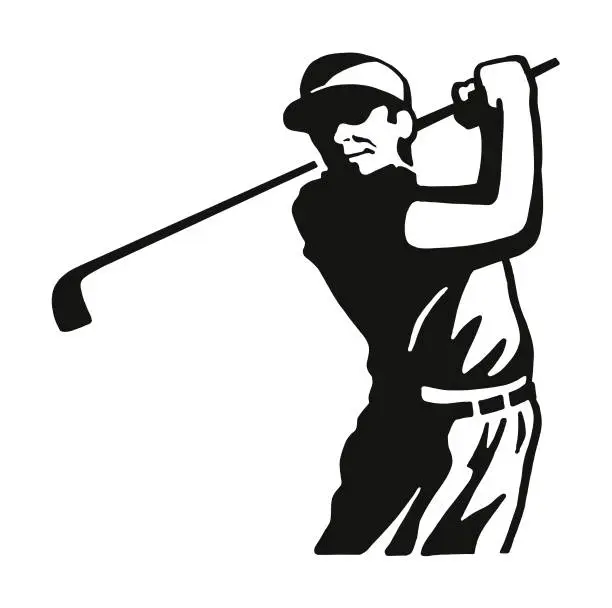 Vector illustration of Golfer