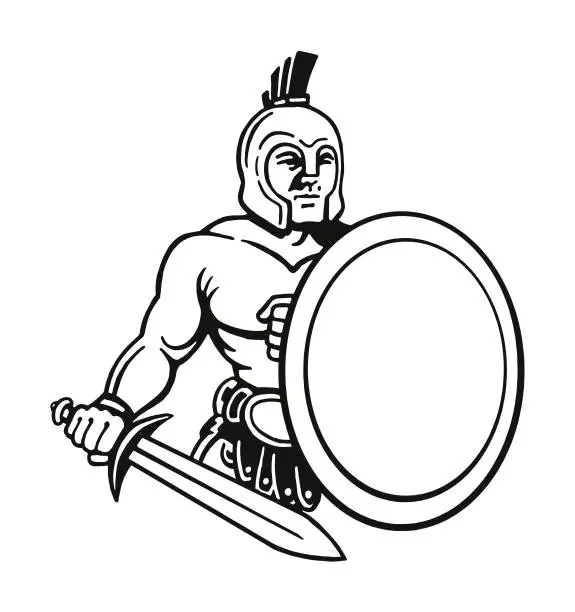 Vector illustration of Ancient Warrior