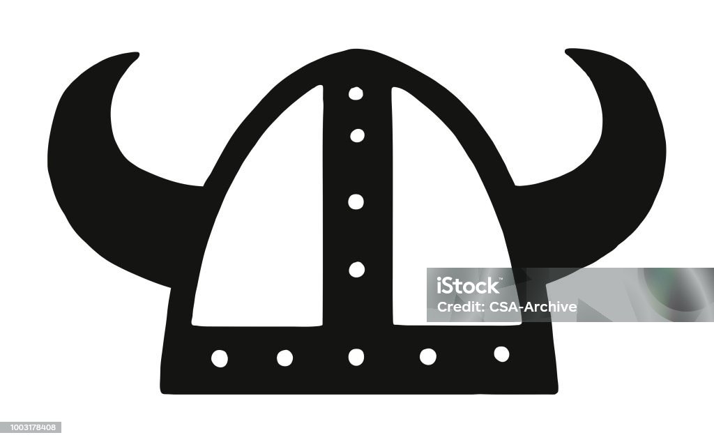 Viking Helmet Logo stock vector