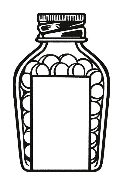 Vector illustration of Bottle of Medicine