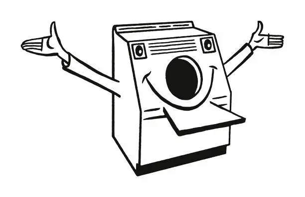 Vector illustration of Clothes Drier