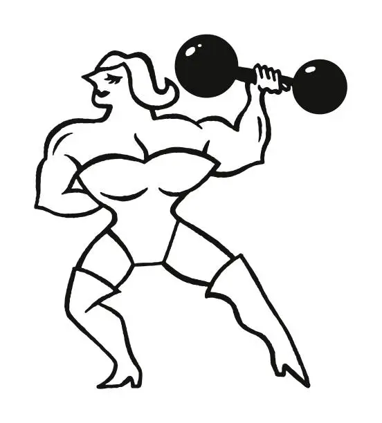 Vector illustration of Strong Woman