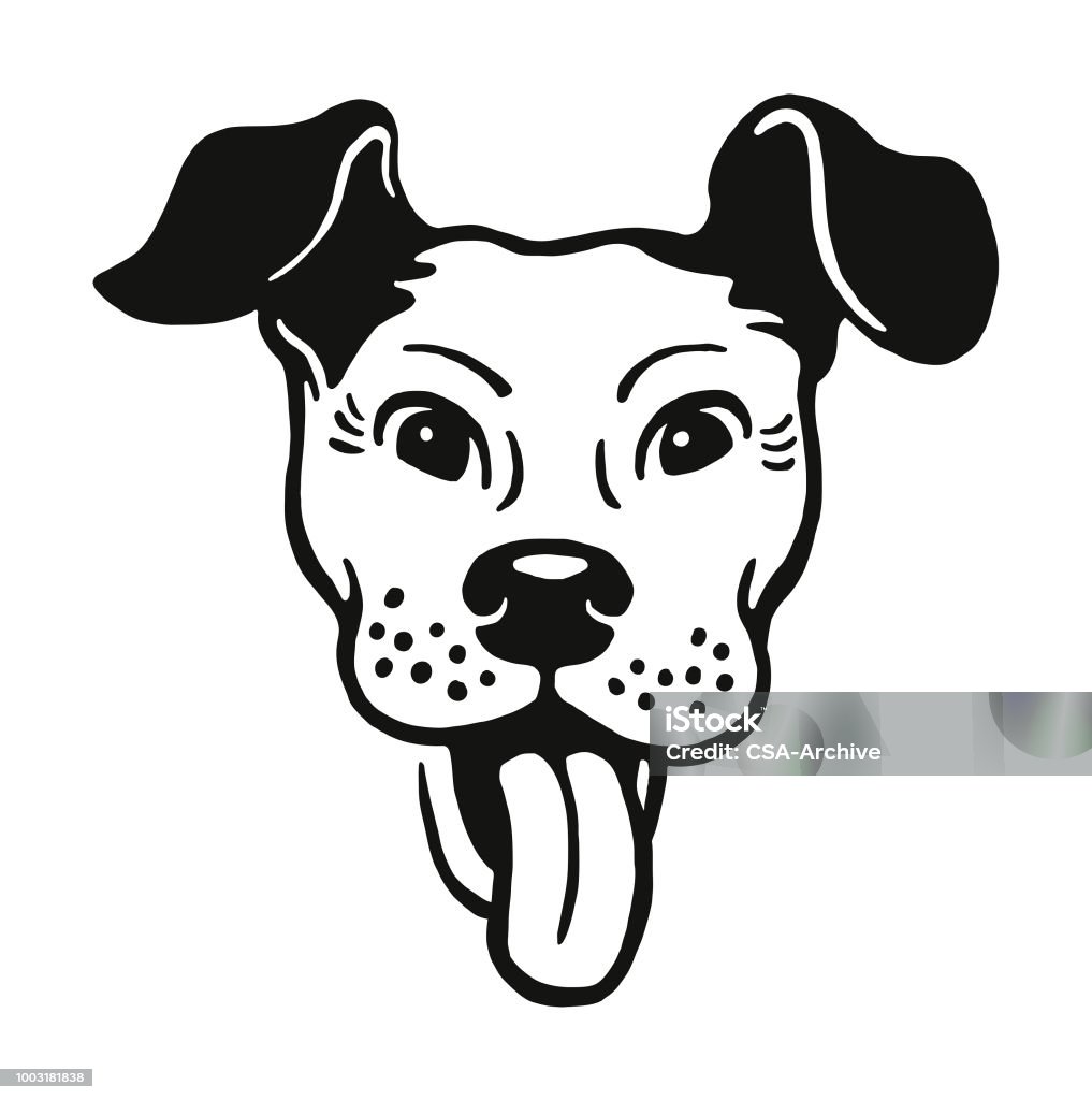 Panting Dog Dog stock vector