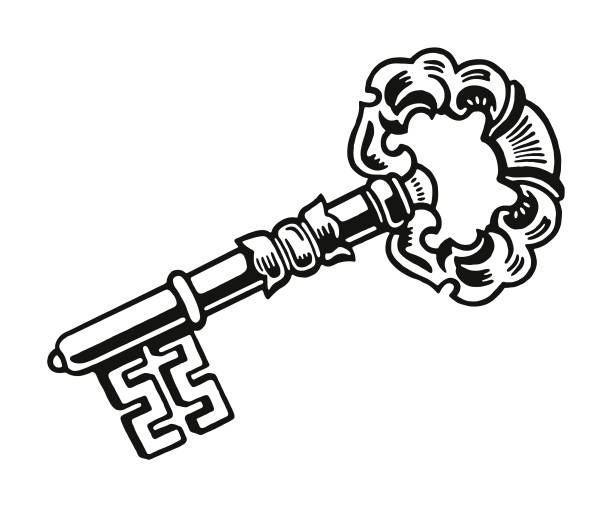 화려한 곁쇠 - skeleton key stock illustrations