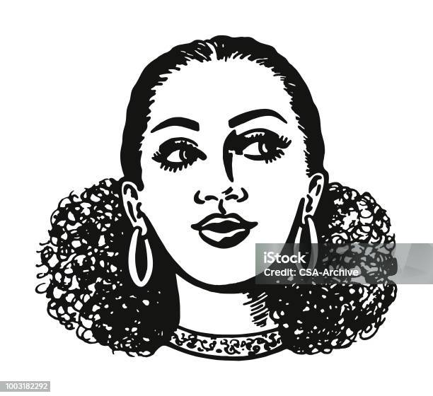 Portrait Of A Woman Stock Illustration - Download Image Now - Women, Human Face, One Woman Only