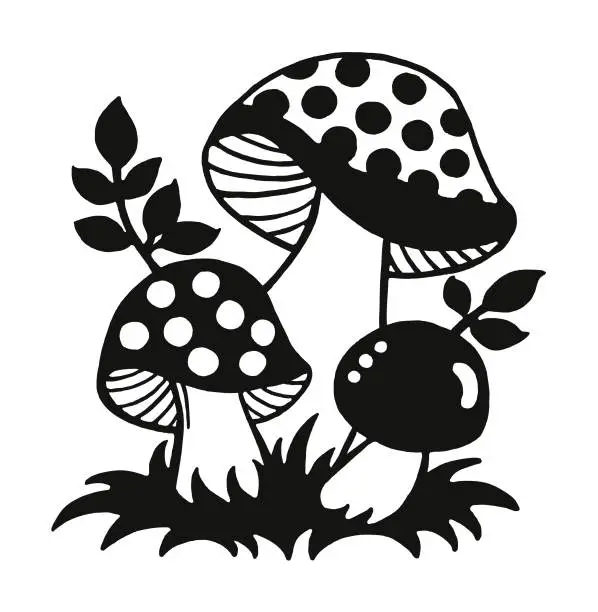 Vector illustration of Mushrooms